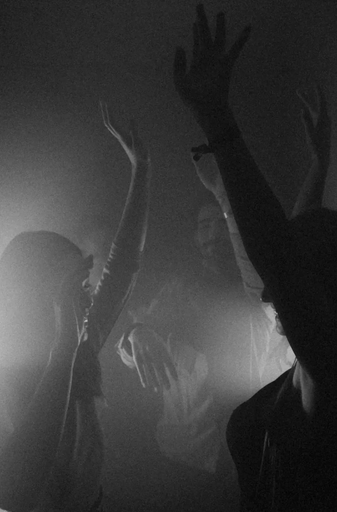 Pubblico con le mani alzate durante una serata al Grey Club